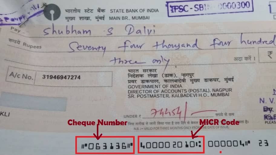 How To Identify Cheque Number MICR Code In Cheque Leaf