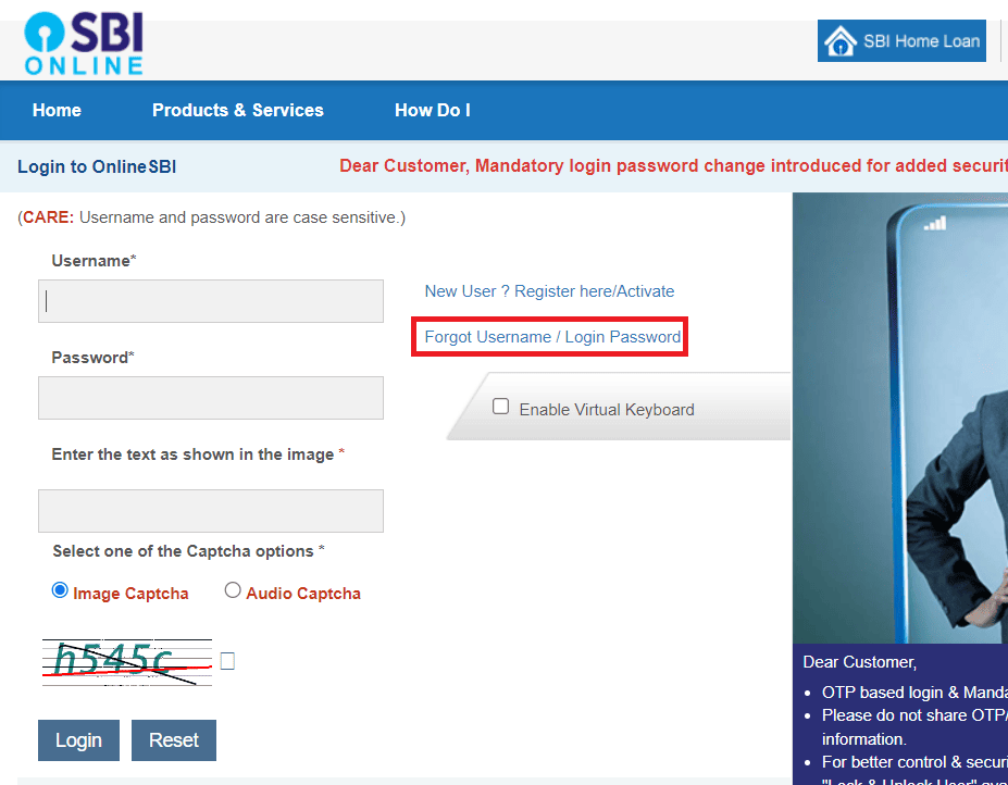 How To Recover Forgot YONO SBI Username And Password Online